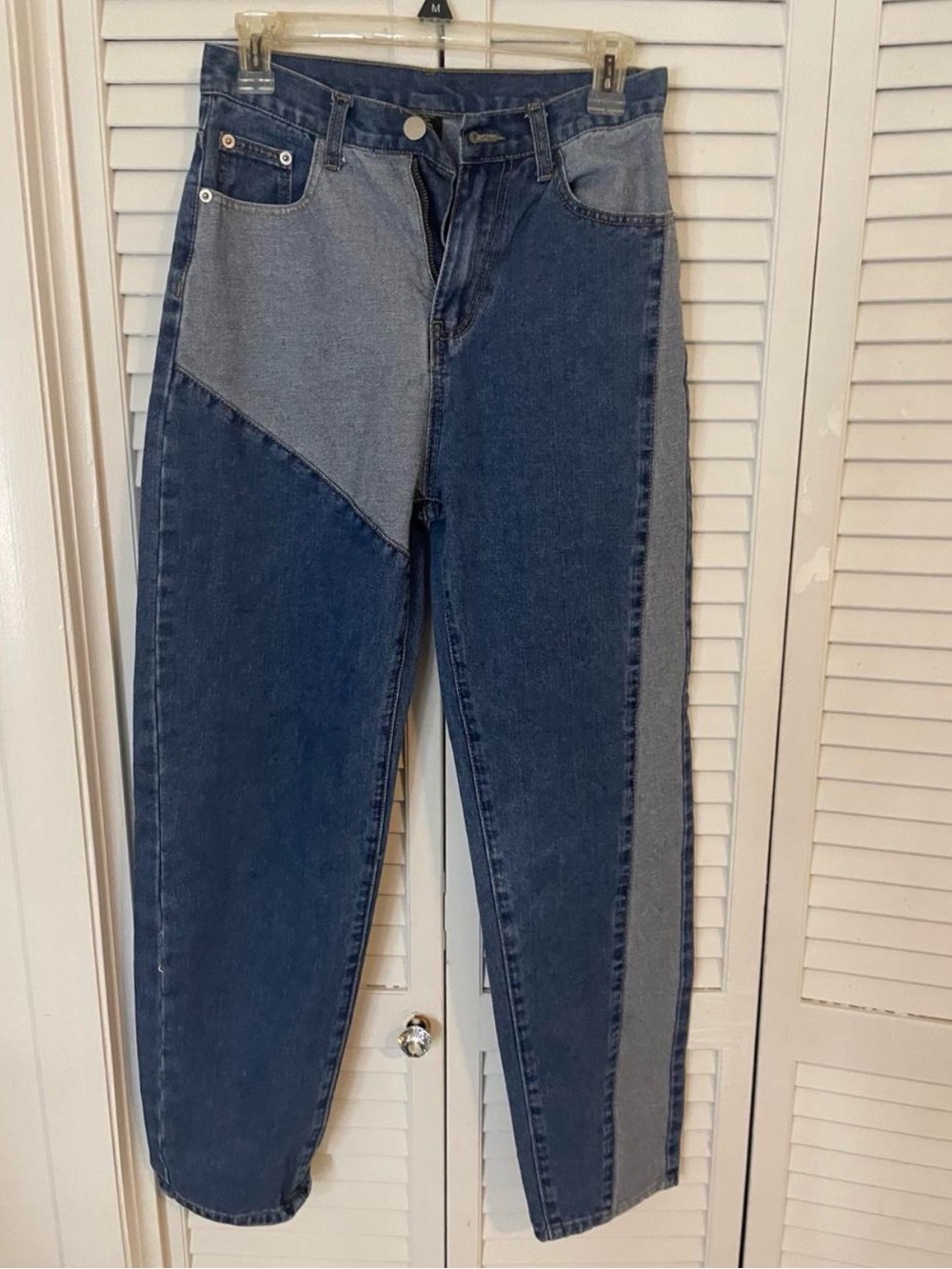 Cider Two-Tone Blue Boyfriend Jeans